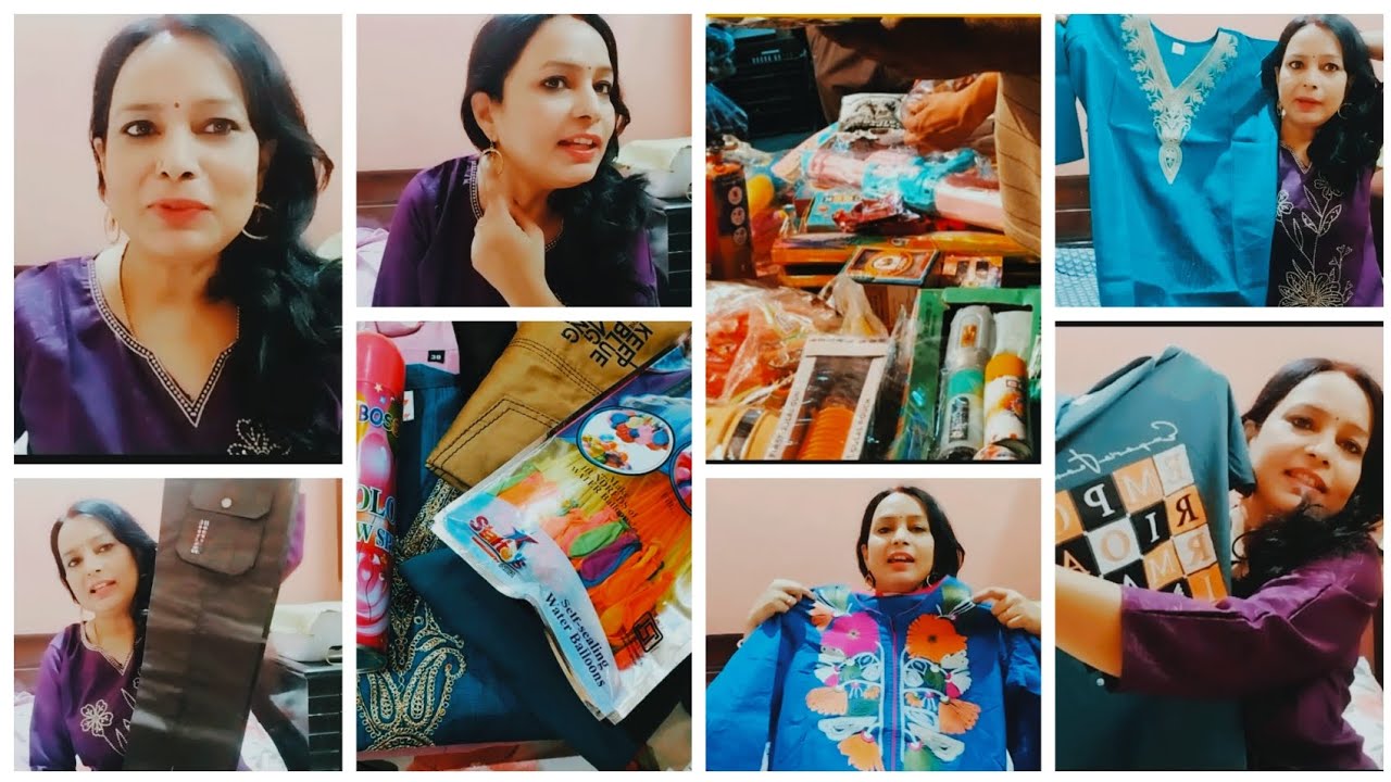 #Daily vlog 🤗,local market se Holi ki shopping 🛍️
