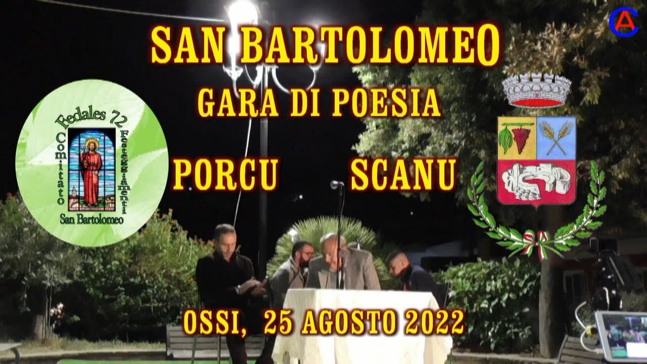 SAN BARTOLOMEO, GARA DI POESIA, PORCU - SCANU, OSSI, 25/08/2022