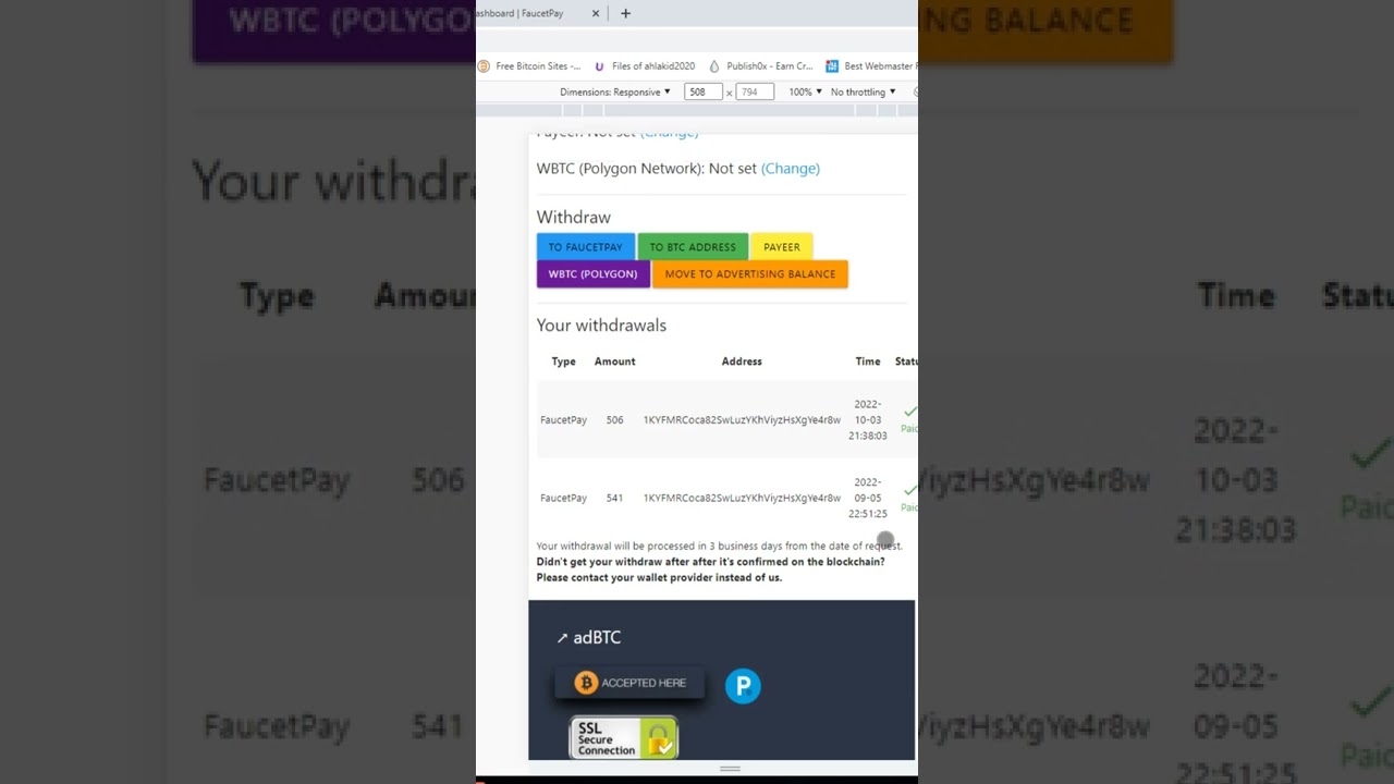 adBTC Earn Free Bitcoin Payment Proof  URDU Hindi