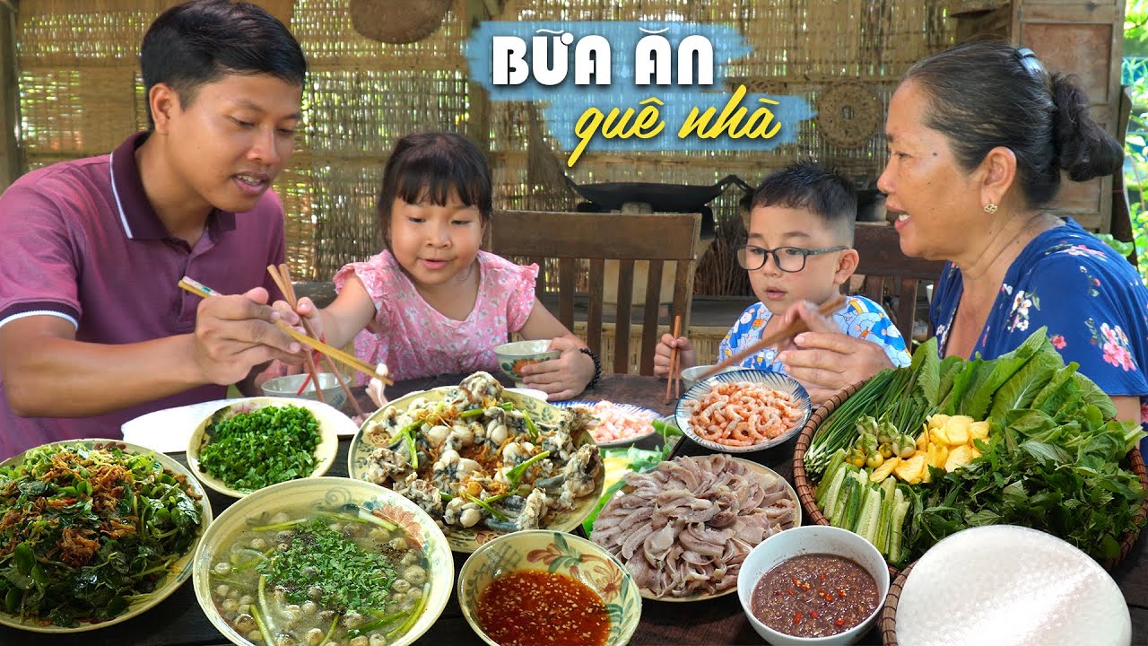 Cô Ba Miền Tây ✅ Bánh tráng cuốn lỗ tai heo và cháo ếch gỏi rau càng cua