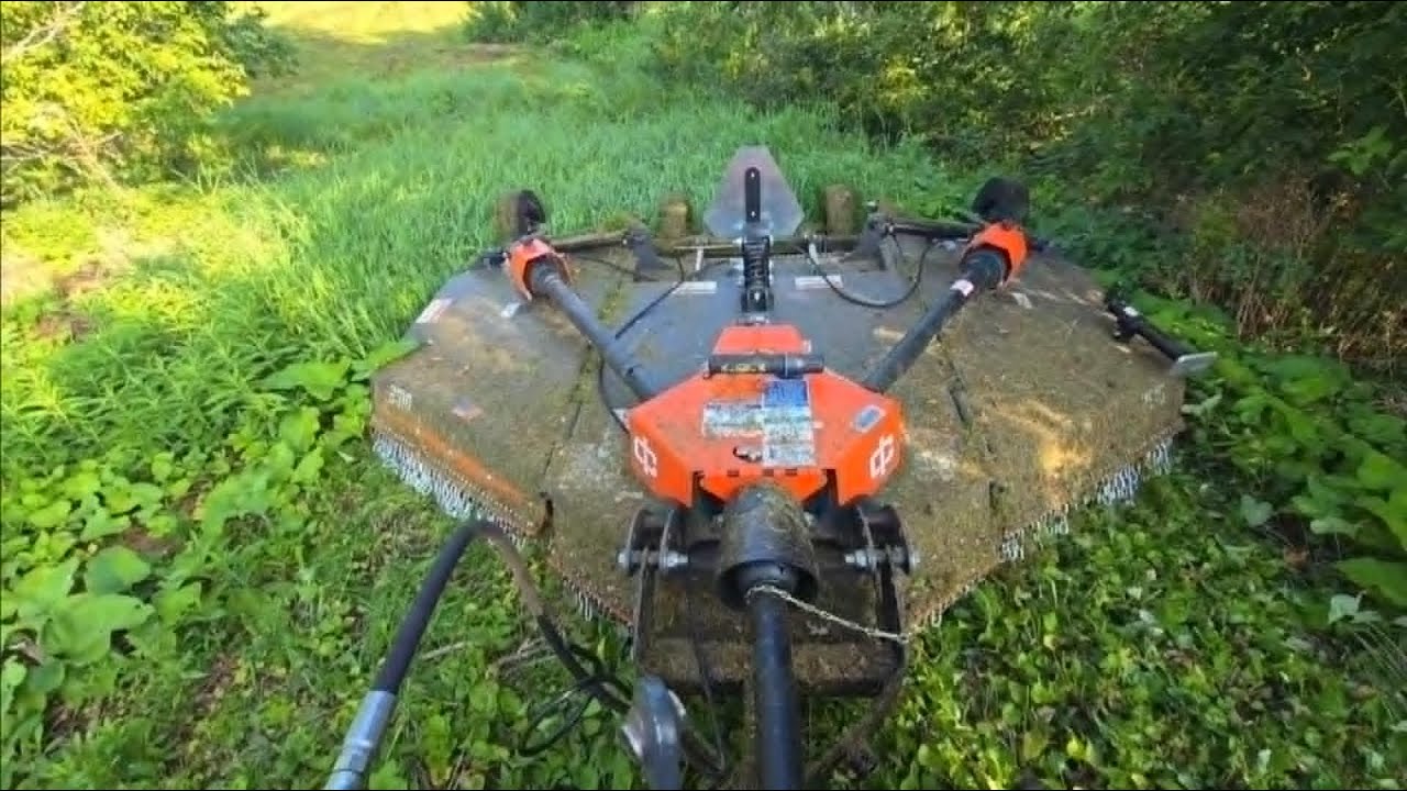 First Test with 10 ft batwing Brush Hog ironcraft 2510