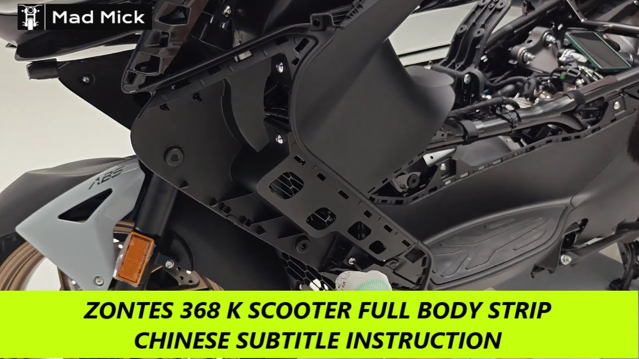 ZONTES 368 K CRUISER SCOOTER FULL BODY STRIP * WOW * CHINESE SUBTITLE INSTRUCTION