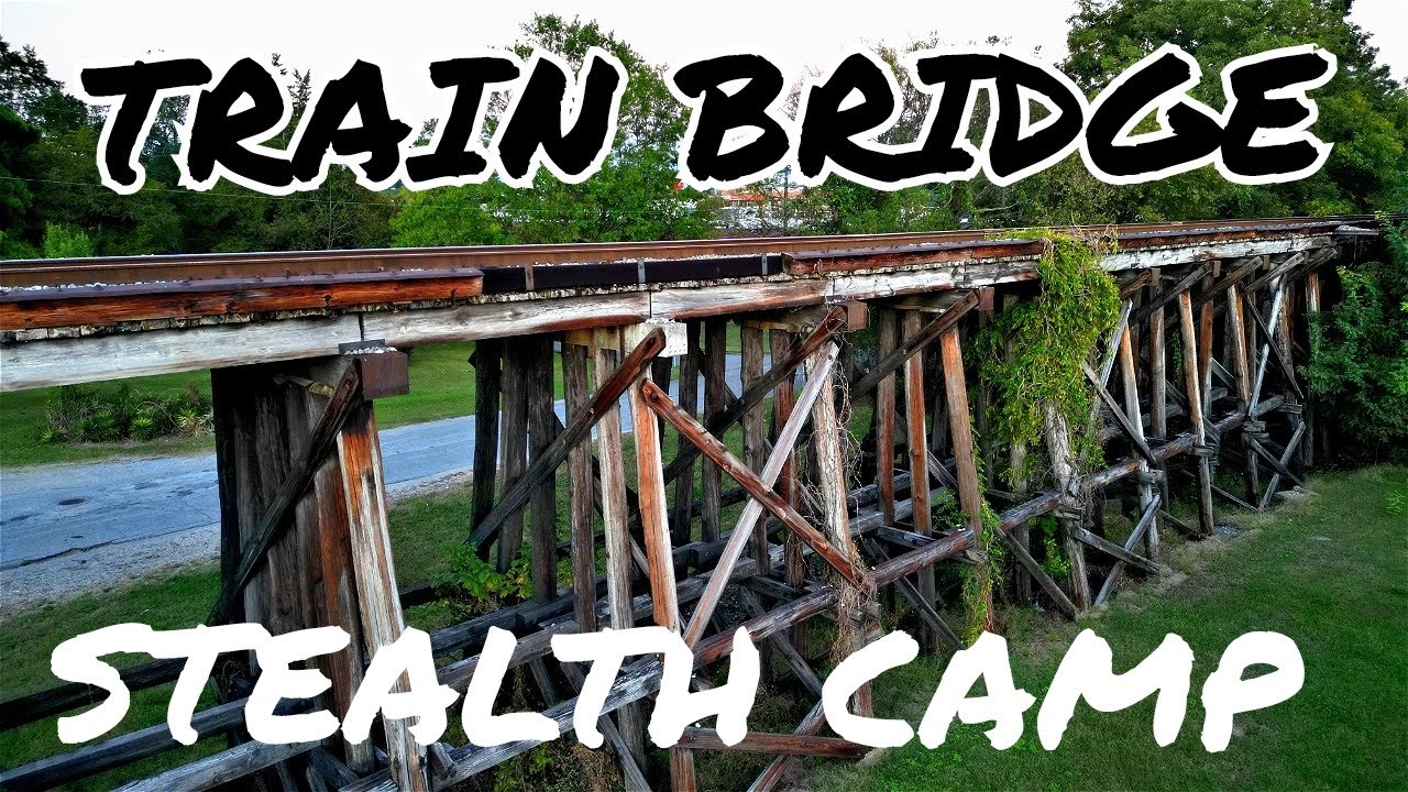 I went stealth camping under an old train bridge!