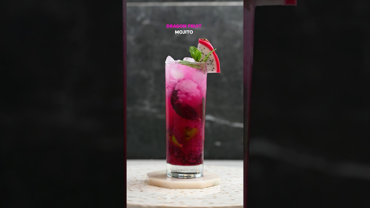 Dragon Fruit Mojito 🌴🐉🍹#mojito #cocktailrecipe #mojitorecipe #dragonfruit