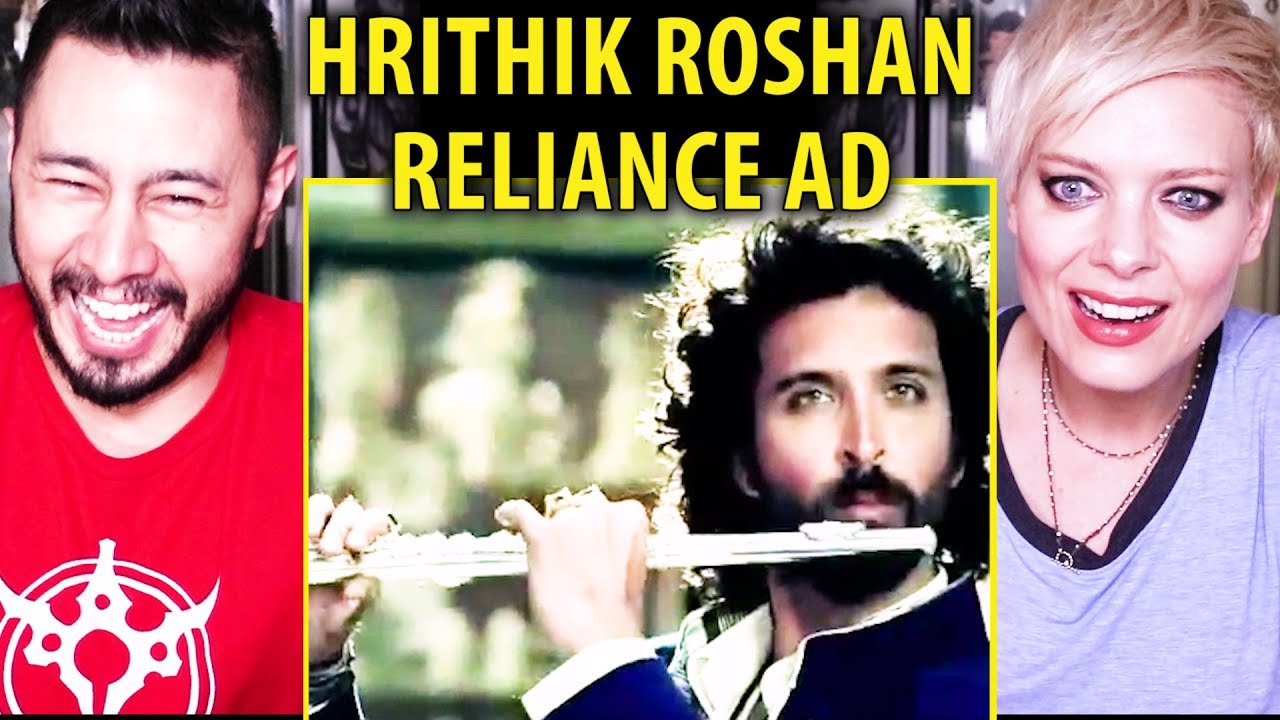 HRITHIK ROSHAN - RELIANCE AD | Reaction by Jaby & Nina!