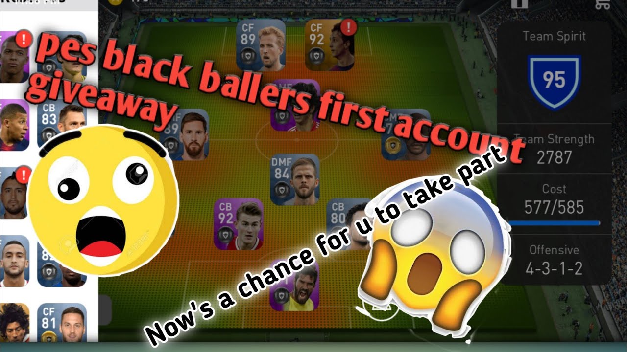 ANNOUNCEMENT OF// PES BLACK BALLERS FIRST GIVEAWAY ACCOUNT