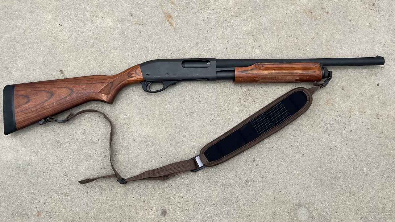 Установка антабки для ремня на винтовку Remington 870.