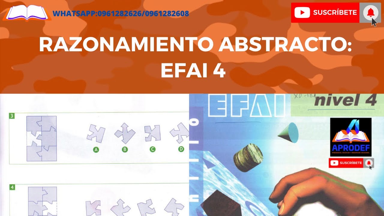 PRUEBAS PSICOLÓGICOS DE INTELIGENCIA( EFAI 4 ) : Razonamiento Abstracto y Espacial 1