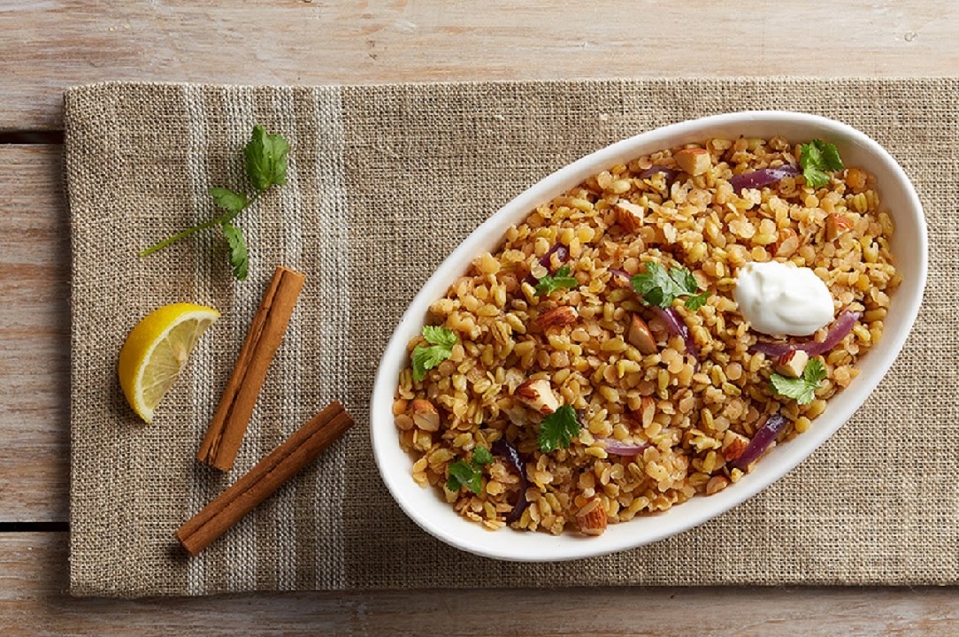 Lebanese Freekeh with Lentils & Onions Recipe