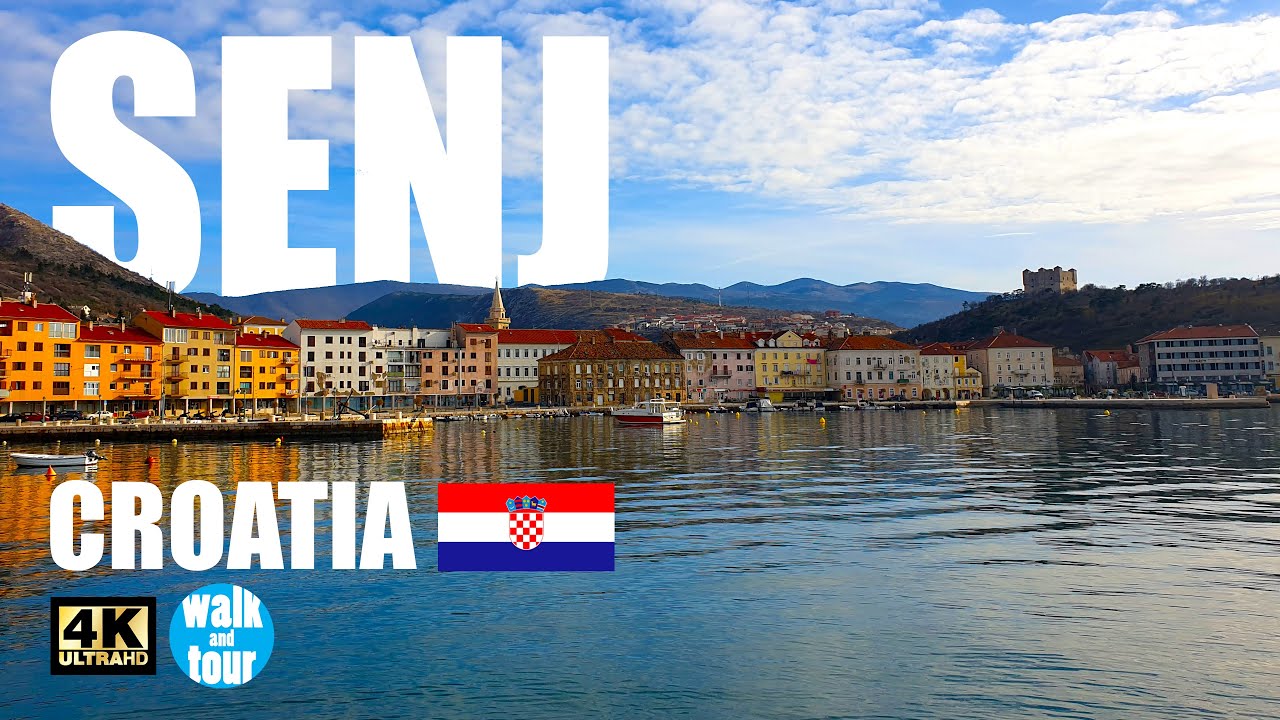 Senj - Small Town by the Sea Walk in 4K UHD (60 fps)