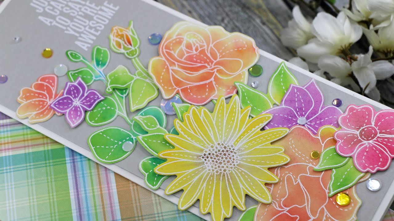 EASY Faux Watercolor with Inkon3 Atelier Inks | SSS Spring Flowers 4