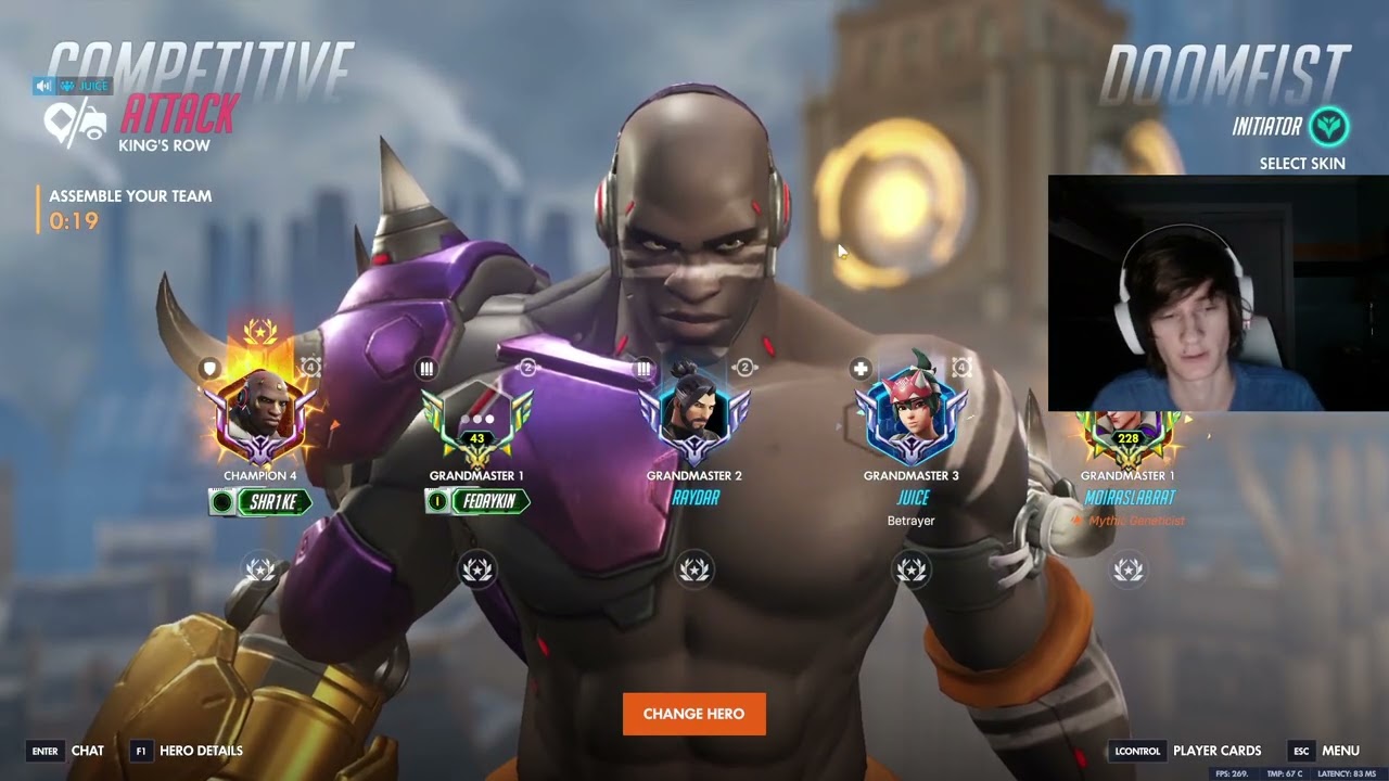 Overwatch Rank 1 Doomfist Cartifan Popped Off With 30 Elims