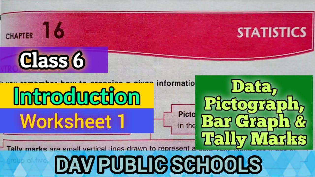 DAV class 6 maths chapter 16 Statistics - Introduction and worksheet 1 all questions solved