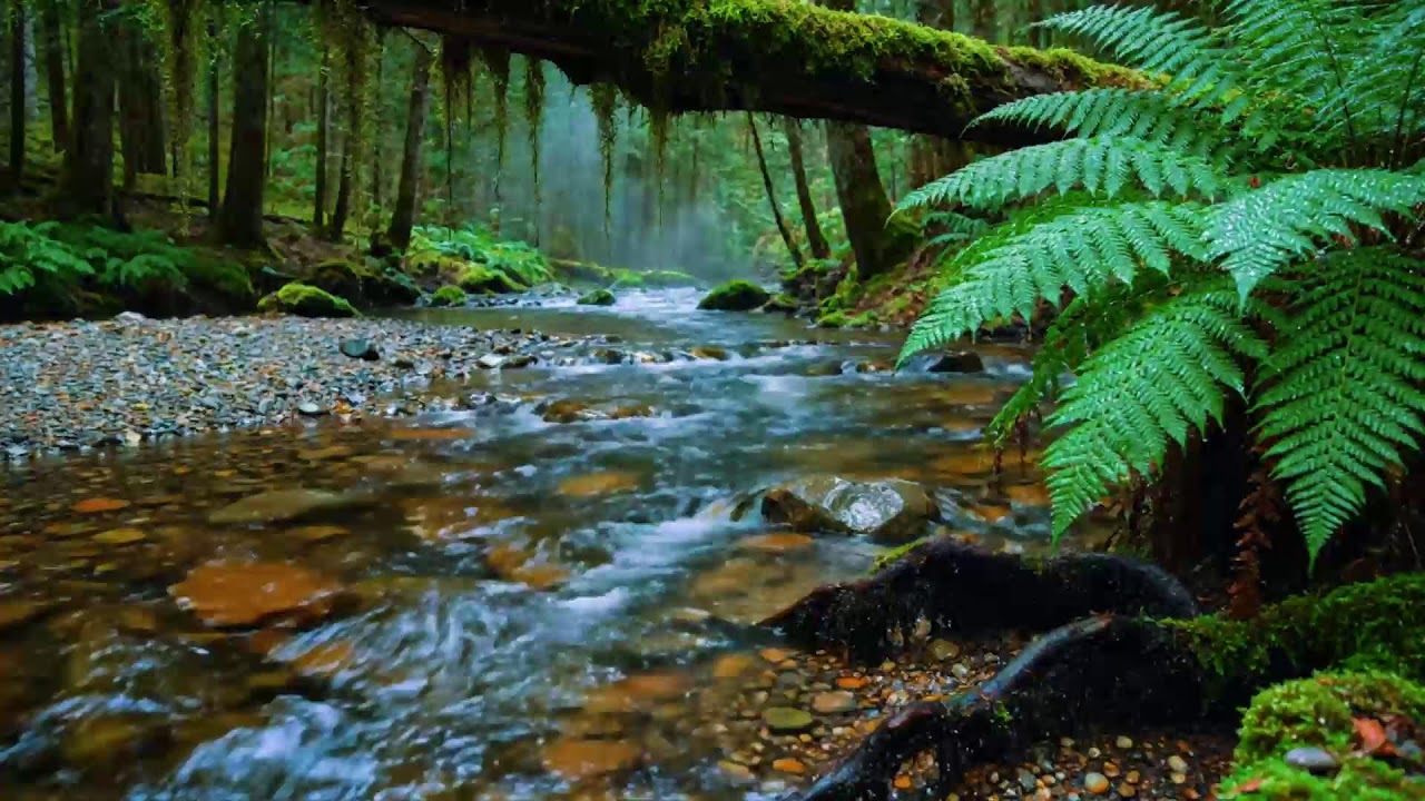 Calming Forest Ambience Birds Singing Beautiful Stream Sounds for Deep Sleep🌿 Study Focus, Medicine