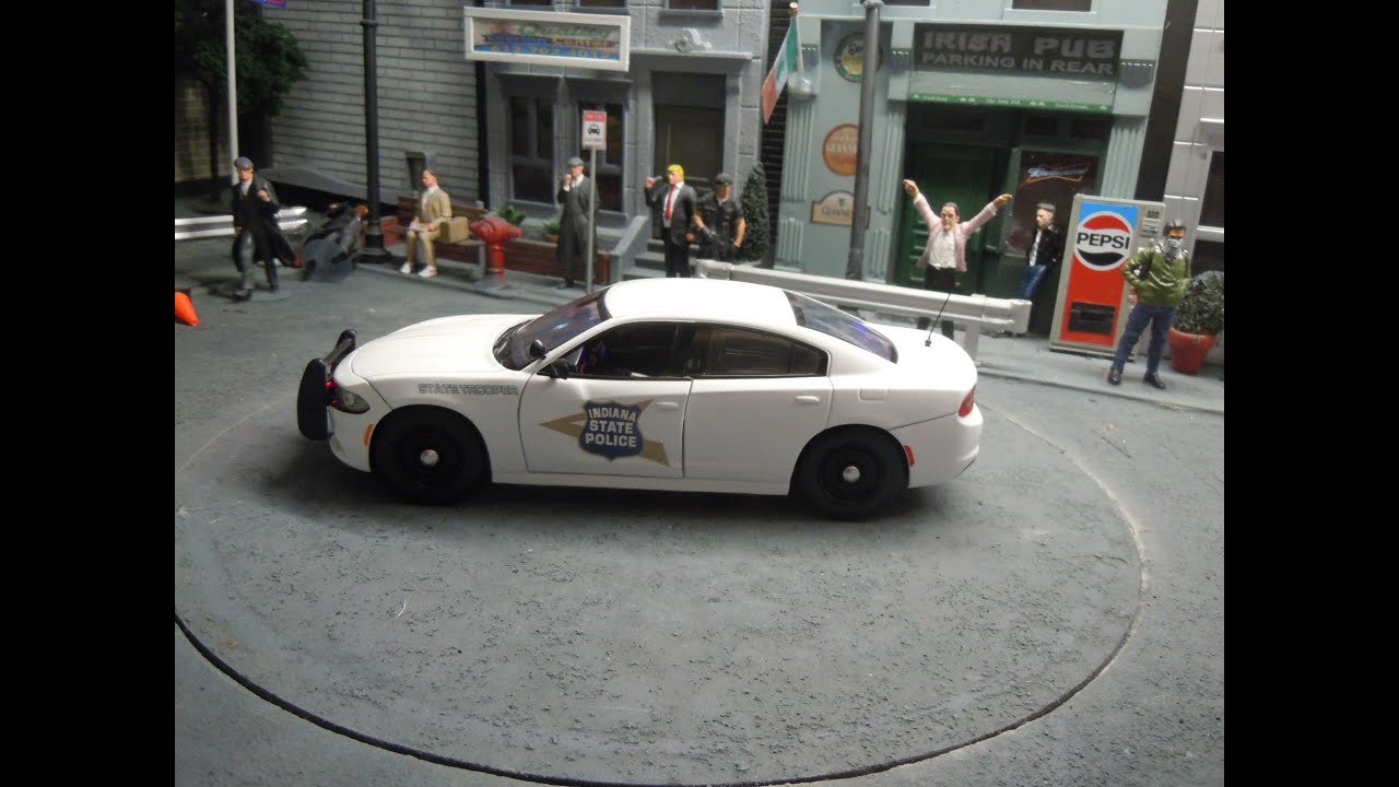 Indiana State Police 1/24 scale Dodge Charger with lights.