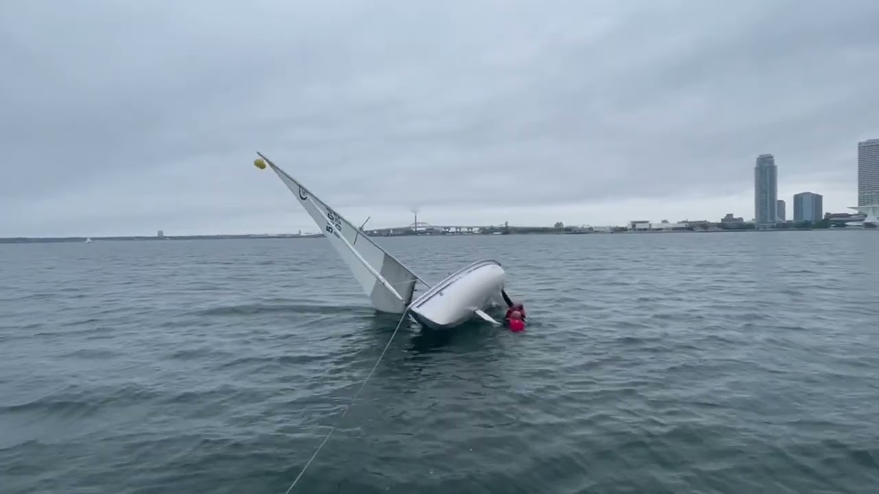 Harbor Patrol practicing capsize recovery at MCSC