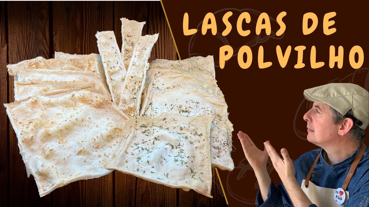 Um preparo SEM glúten com ingredientes simples !!!! LASCAS DE POLVILHO !!!