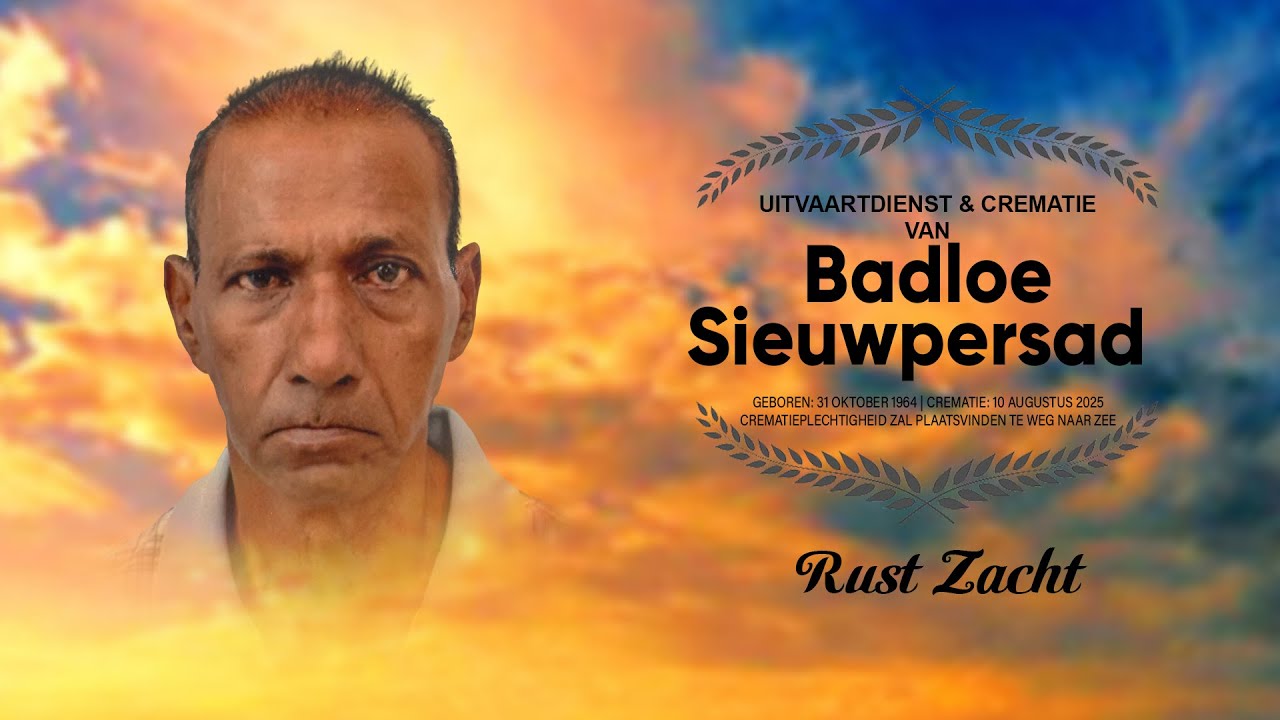 Livestream: Uitvaartdienst en Crematie van Badloe Sieuwpersad | 10.08.2025