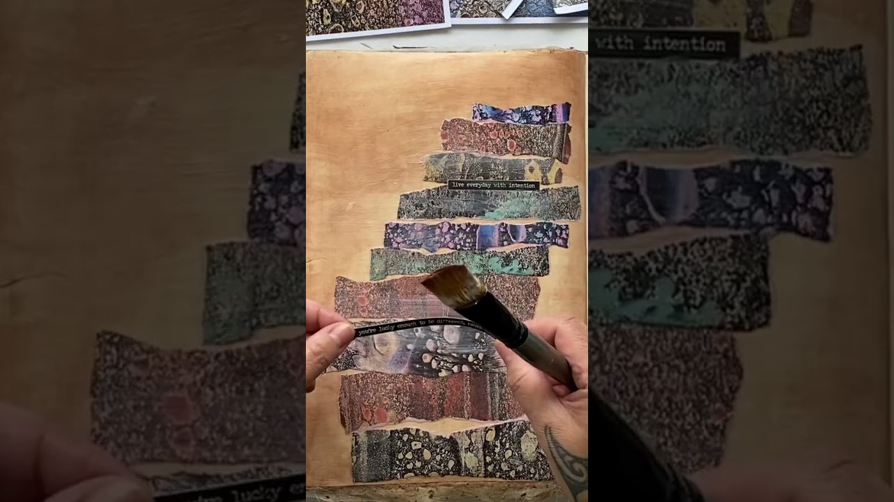 Unlock Your Creativity with a Glamorous Art Journal Page - 100 Days of Collage #shorts
