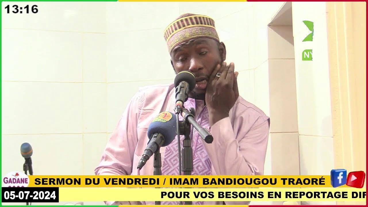 SERMON DU VENDREDI / IMAM BANDIOUGOU TRAORÉ MOSQUÉE RIDWANE  https://www.youtube.com/@nyetaka24