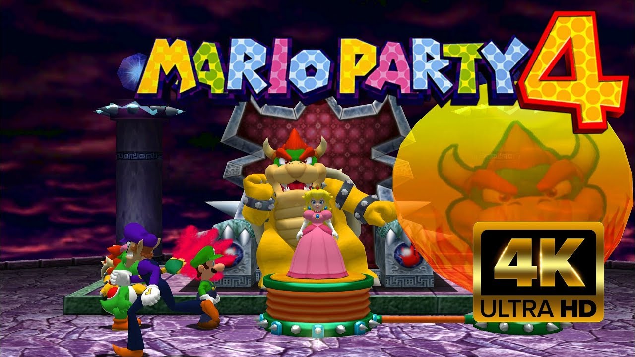 Mario Party 4 - All Bowser Minigames [4K]