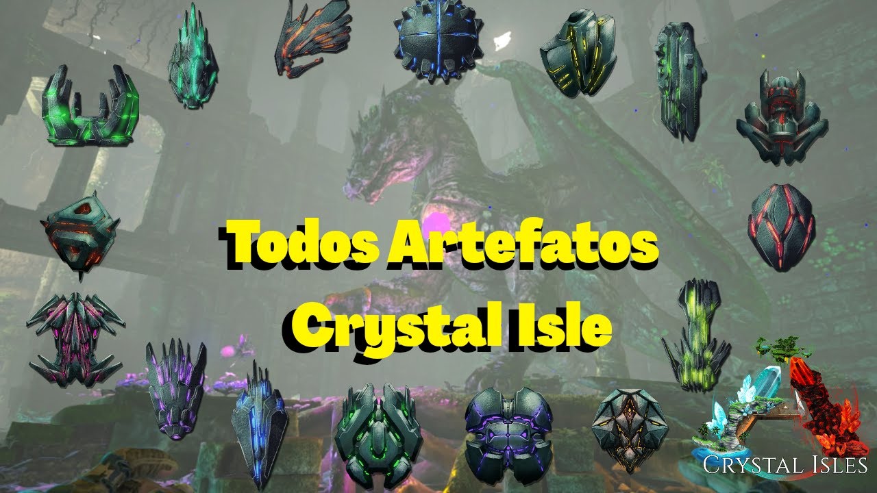 Pegando todos os Artefatos no Crystal Isle - Ark Survival Envolved
