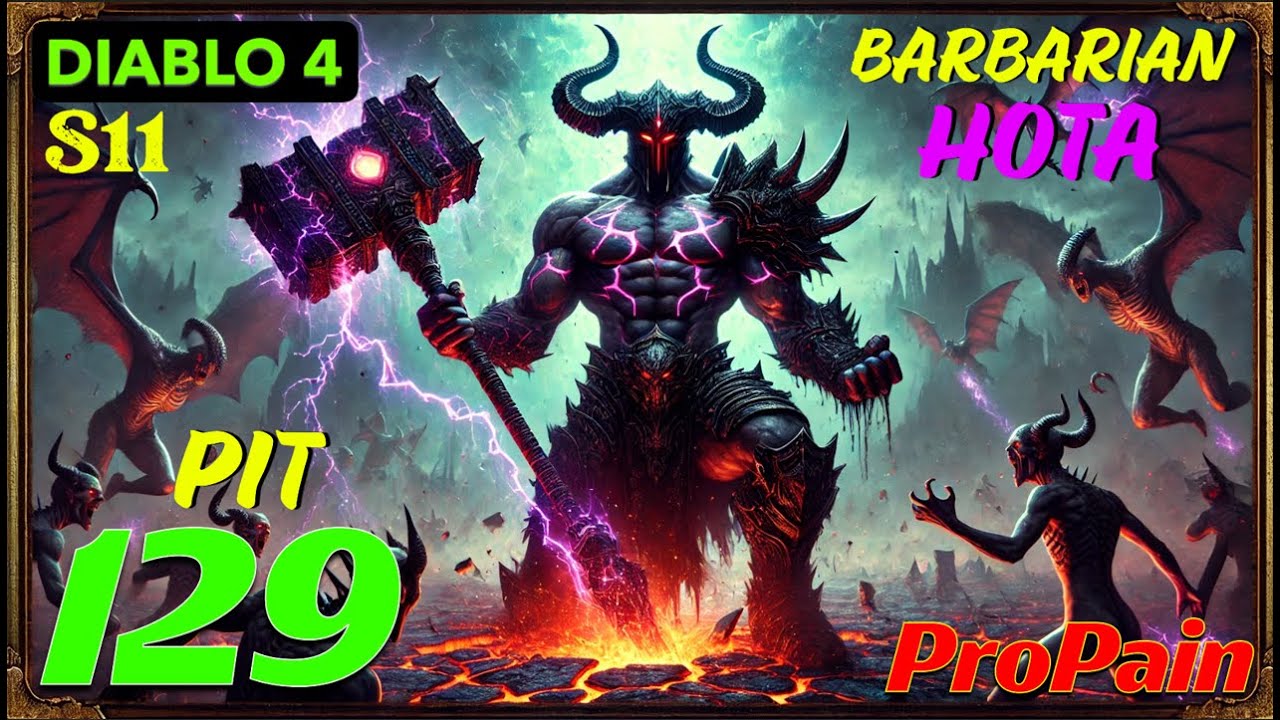 Diablo 4 Barbarian S11 Pit 129 - 12:24