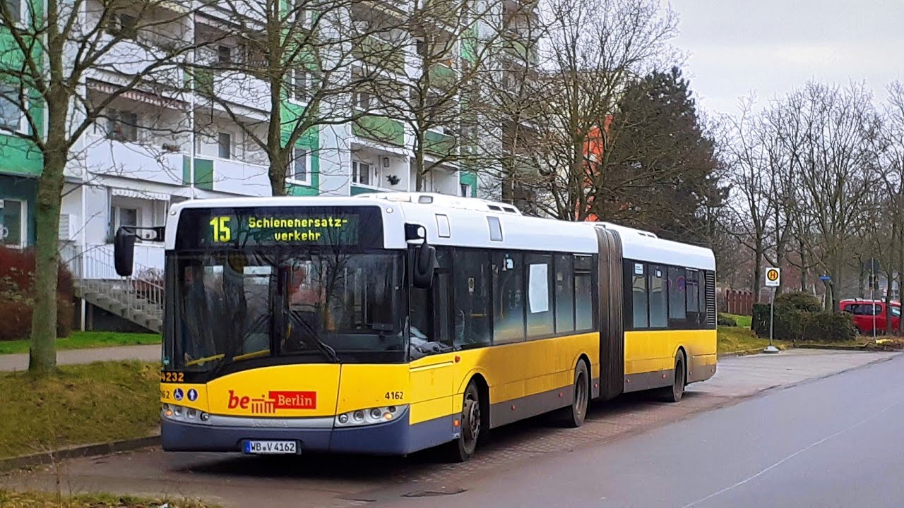 Bus Mitfahrt SEV15 mit einem EX Solaris BVG GN05