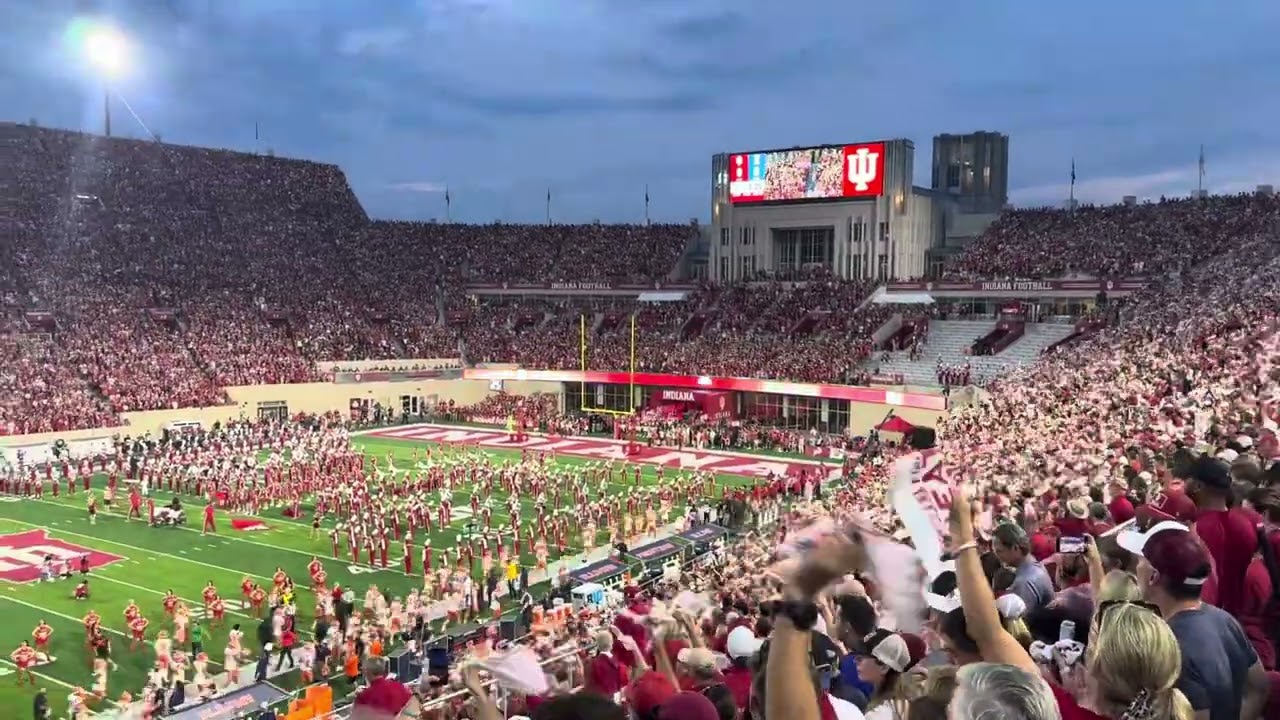 Indiana Football&rsquo;s entrance into Memorial Stadium prior to destroying Illinois September 20, 2025
