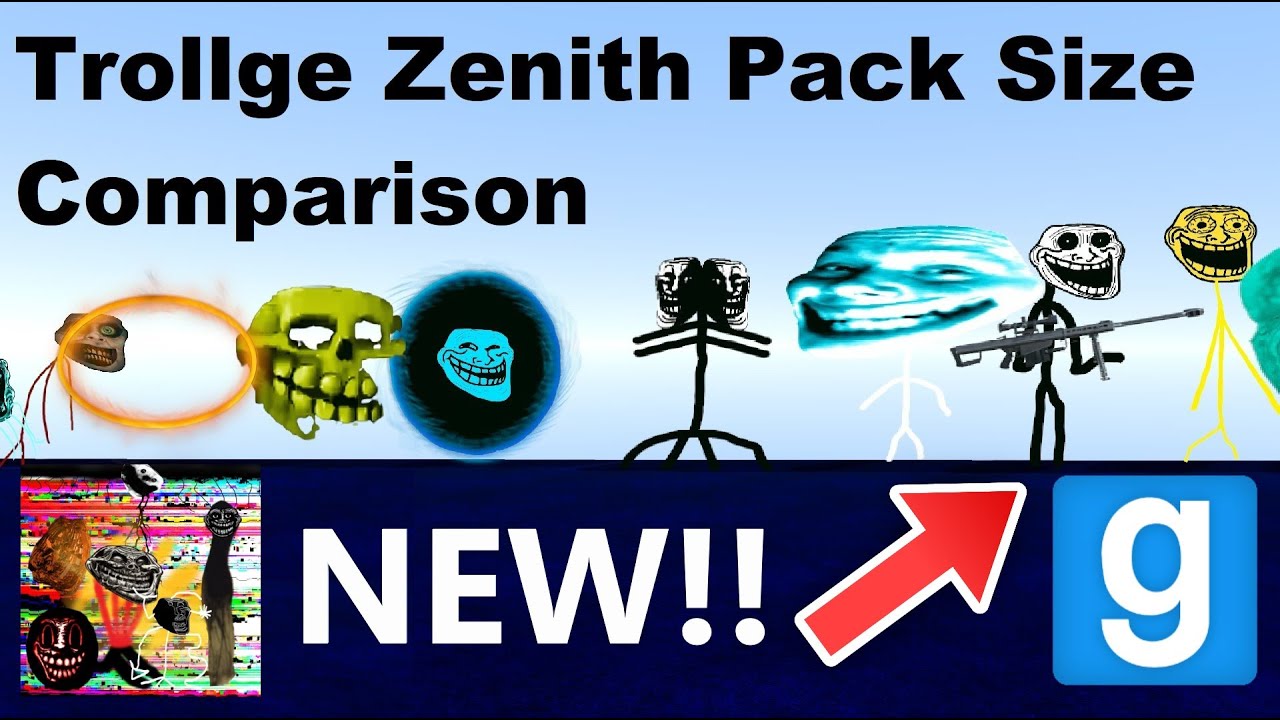 NEW! Trollge Zenith Pack Size comparison - GarrysMod Sandbox (Trollge Mod Pack)