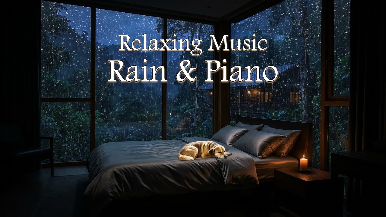 Calm Piano and Gentle Rain Sounds for Deep Sleep, Peaceful Nights, and Insomnia Relief