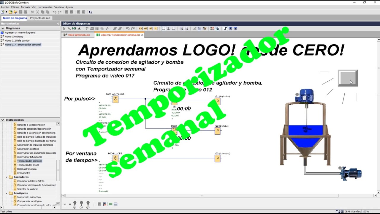 Aprendamos LOGO! desde CERO! _ 017 Temporizador semanal