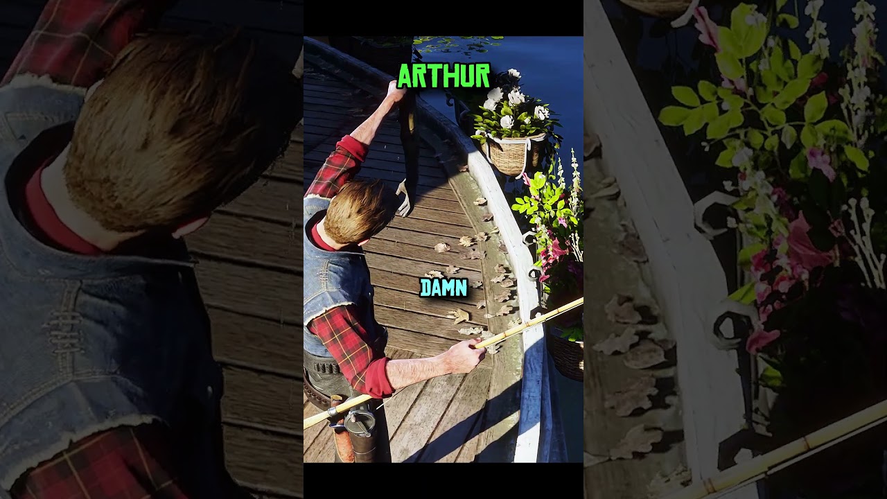 Arthur Fishes Up Jean Marc's Arm😲 #rdr2 #reddeadredemption