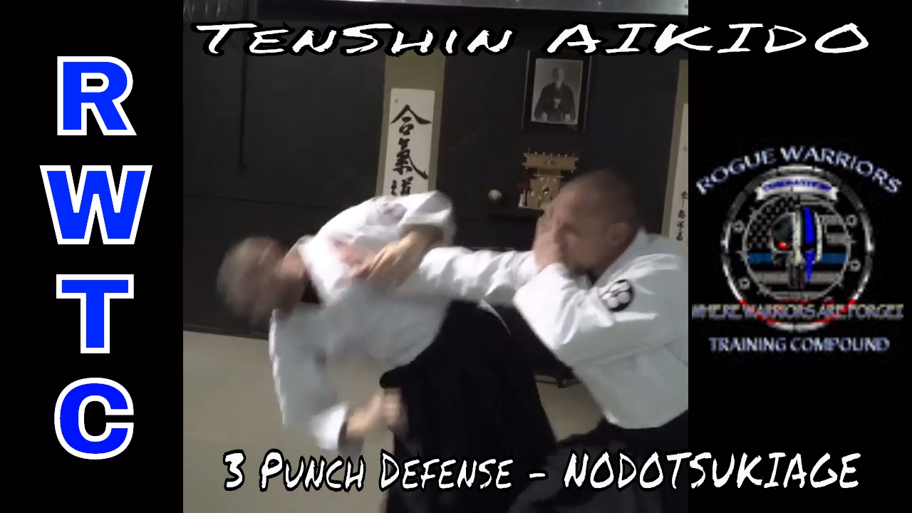 AIKIDO - Nodotsukiage against 3 punches