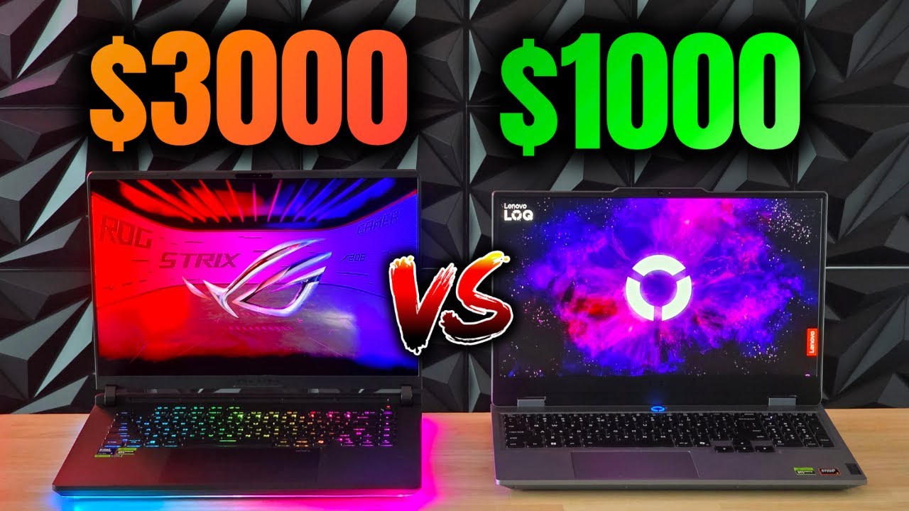 CHEAP vs EXPENSIVE Gaming Laptop - Should You Spend More? [Lenovo LOQ 15 vs Asus ROG STRIX Scar 16)