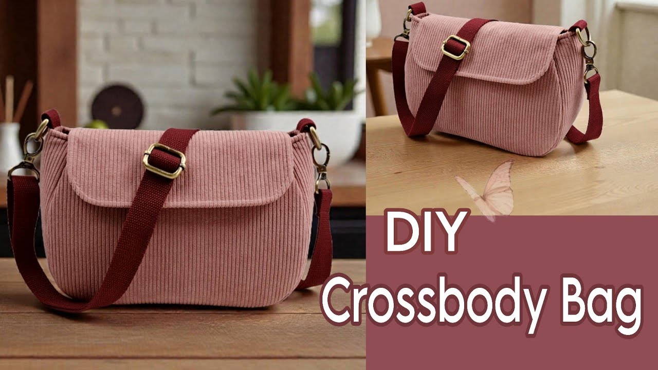 DIY Cara Membuat Tas/Crossbody Bag with Flap/Tutorial & Pattern
