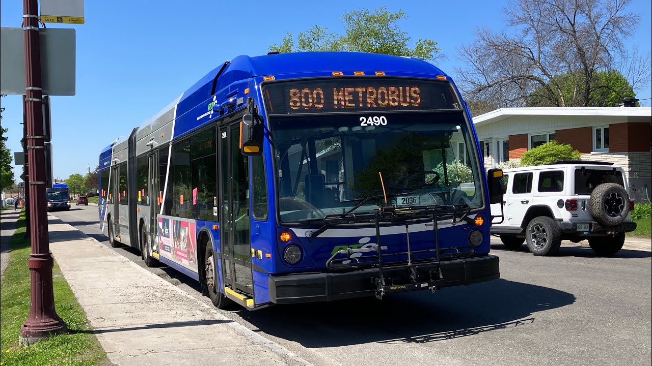 QUEBOIS Nova ARTIC! Quebec City RTC Novabus LFS ARTIC HEV #2490 on route 800 Metrobus