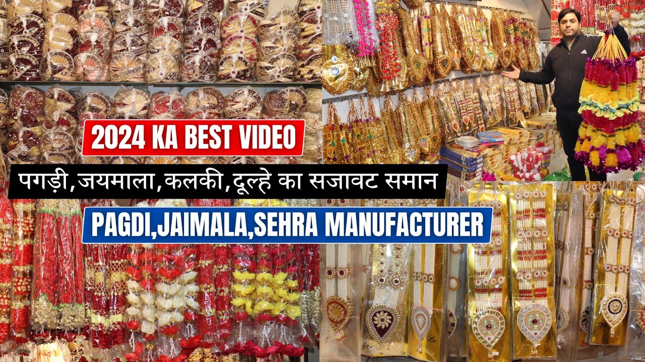 Dulha Pagdi, Sehra, Moti Mala, Jaimala & Ring Seremani Thali Wedding Items Manufacturer