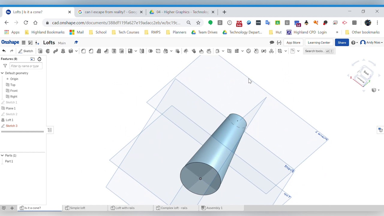 Onshape Lofts Tutorial  1