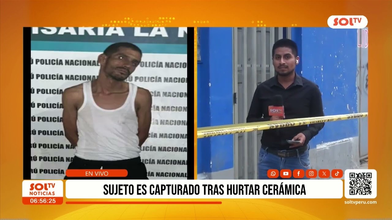 Trujillo: sujeto es capturado tras hurtar cerámica