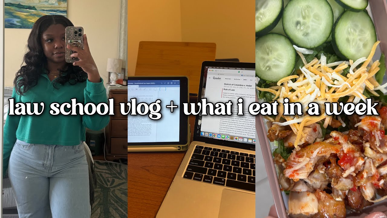 LAW SCHOOL VLOG: finals prep, career uncertainty + what I eat in a week