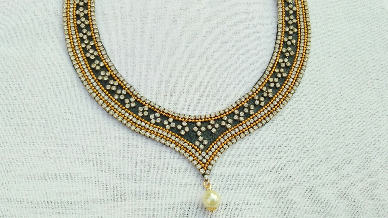 How To Make Bridal Necklace // Designer Necklace // DIY // Chokar // Home Made Tutorial