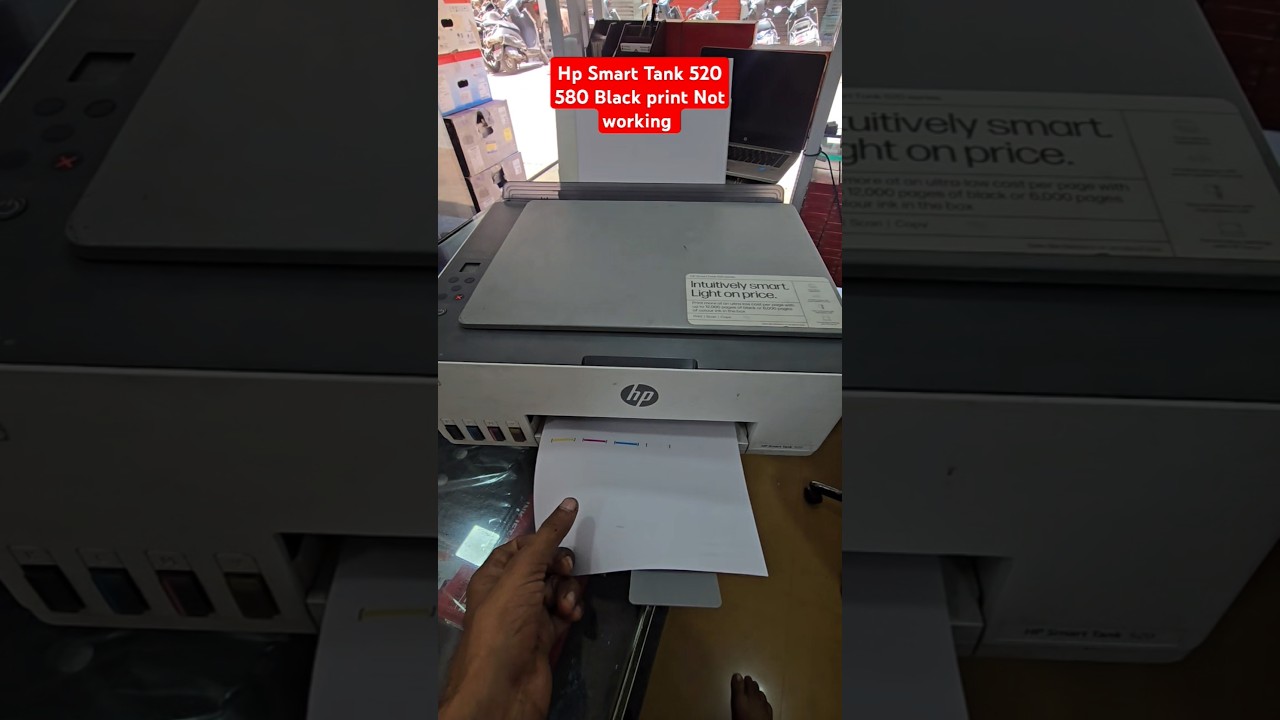 hp Smart Tank 520 580 Black white Print Not properly Head Cleaning #NozzleCheckNotProperly