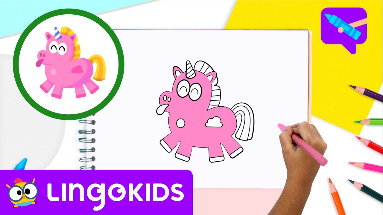 Drawing a UNICORN EASY 🦄🎨 | Drawing for kids | CRAFTS by Lingokids