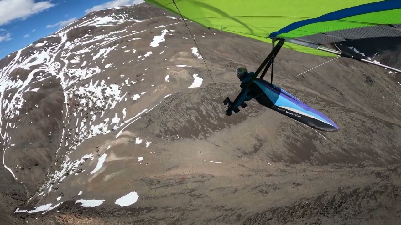 Epic Snowy Owens Valley Flight over the White mountain range