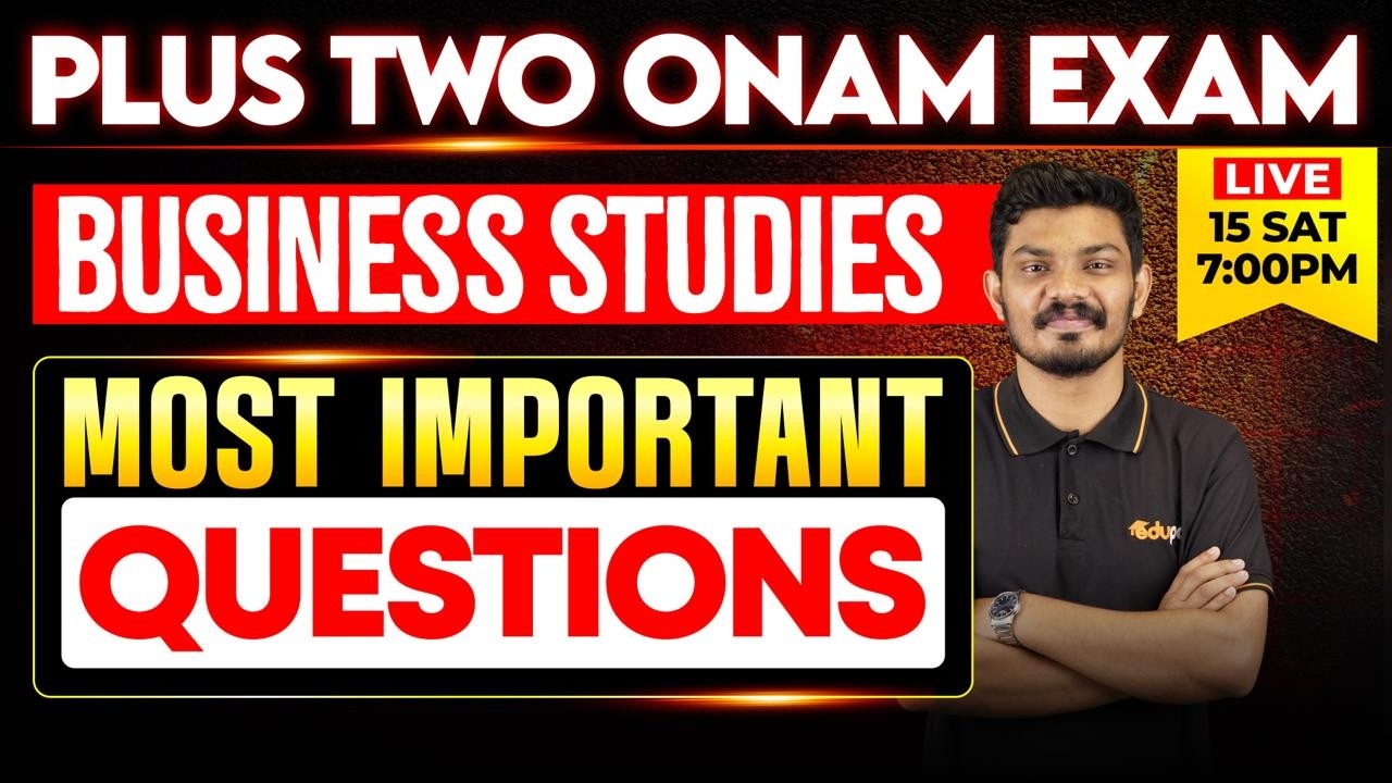 Plus Two onam exam Business Studies  Most Important Questions | Plus Two Commerce& Humanities