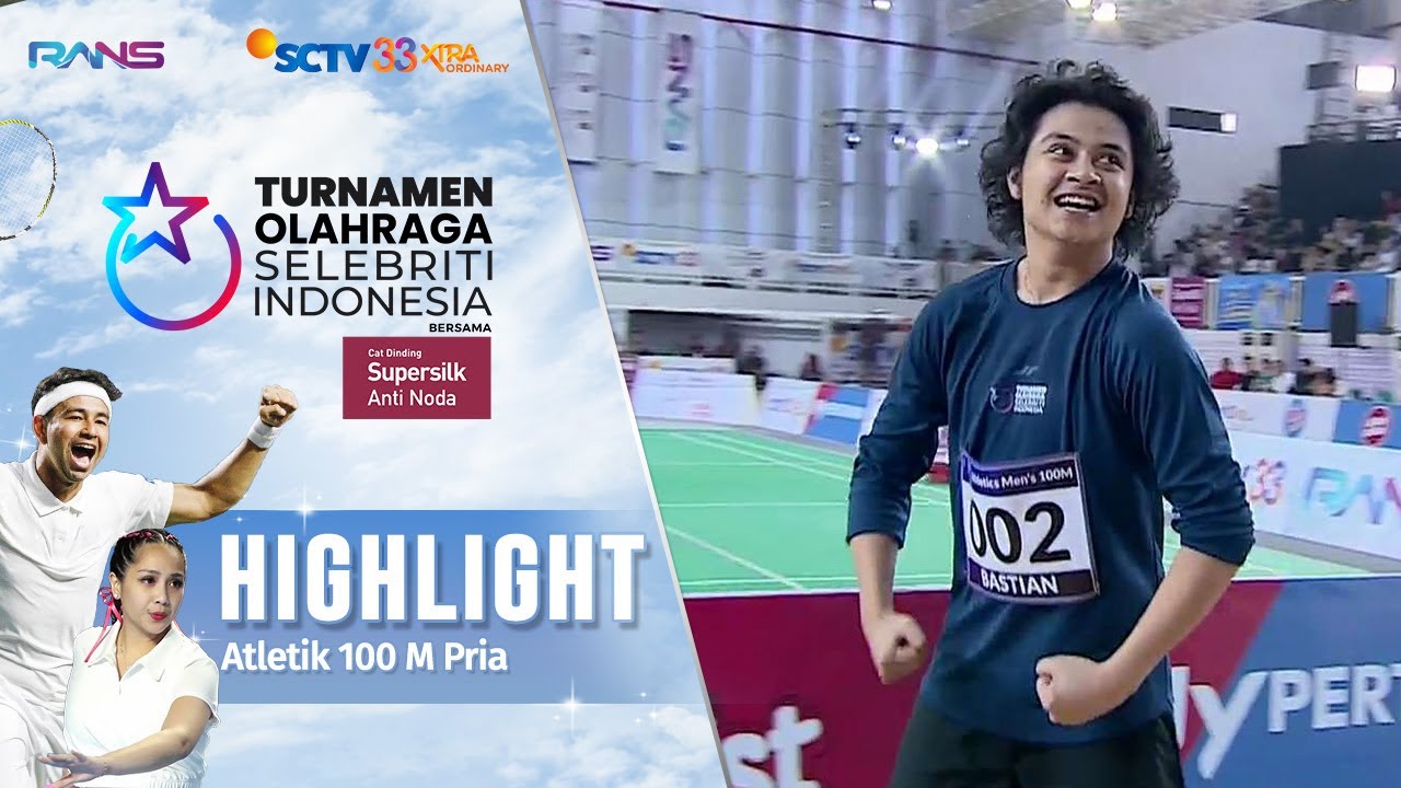Highlights Atletik 100 M Pria | Turnamen Olahraga Selebriti Indonesia