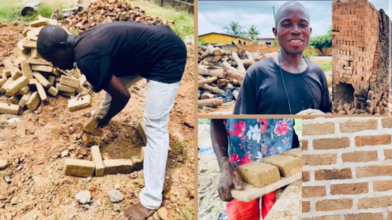 How Hand made Clay Bricks 🧱 are Made || A  Visit to a Brick Factory in Kumasi, Ghana 🇬🇭