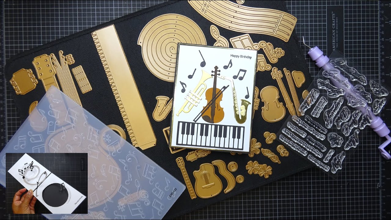 Spellbinders Bibi's Musical Notes Collection Review Tutorial! An Amazing & Well Created Collection!