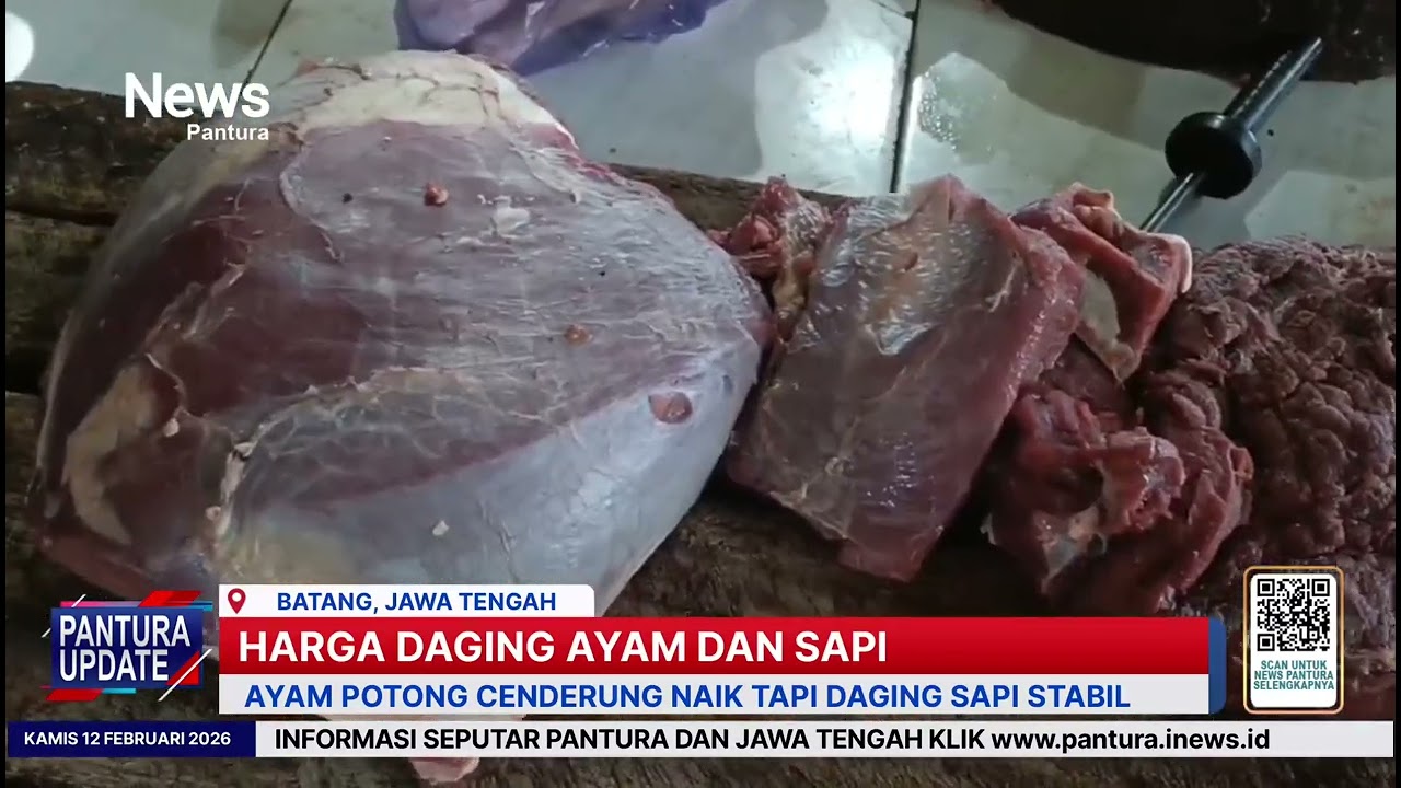 Harga daging ayam di Batang melonjak, daging sapi stabil 